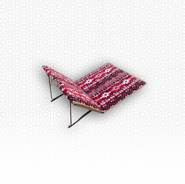 Floor Mattress With Backrest For Trips And Camping Red 3
