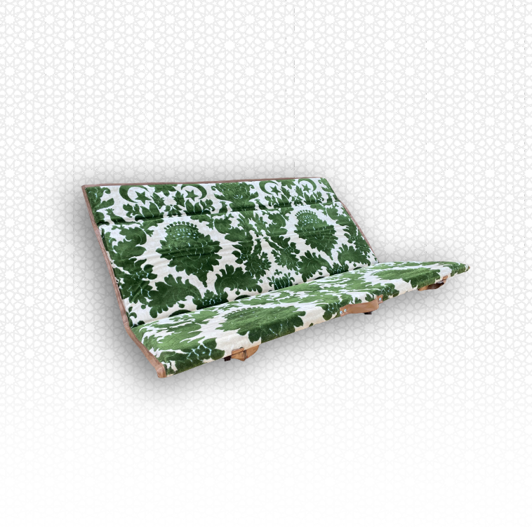 Floor Mattress With Backrest For Trips And Camping Green