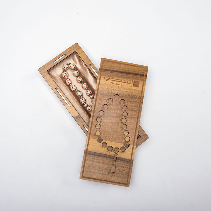 Ivory Prayer Beads with Silver Dots