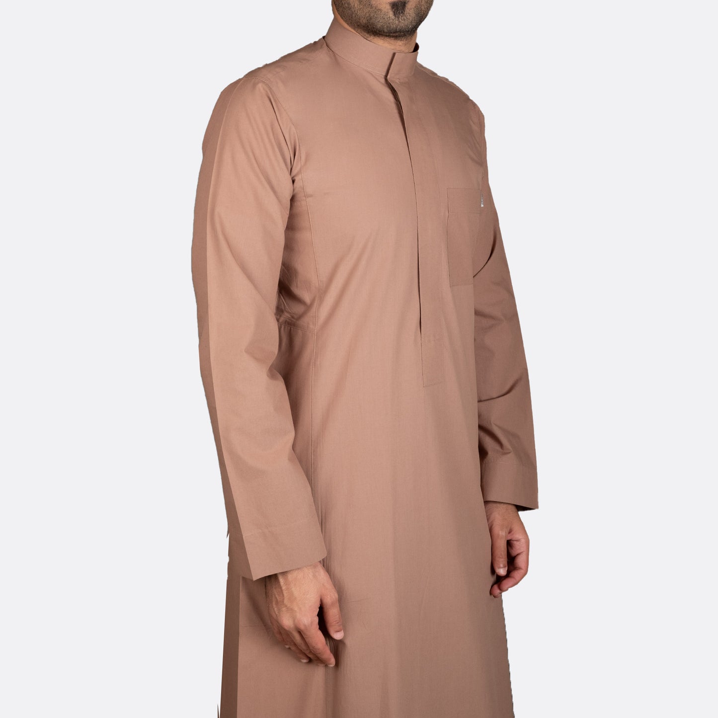 Classic Cotton Thobe Camel (Zipper)