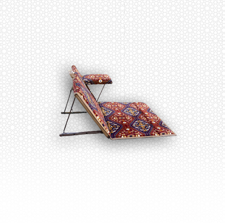 Floor Mattress With Backrest and arm rest For Trips And Camping Red
