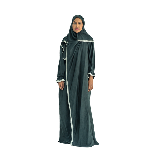 Open Prayer Dress Green