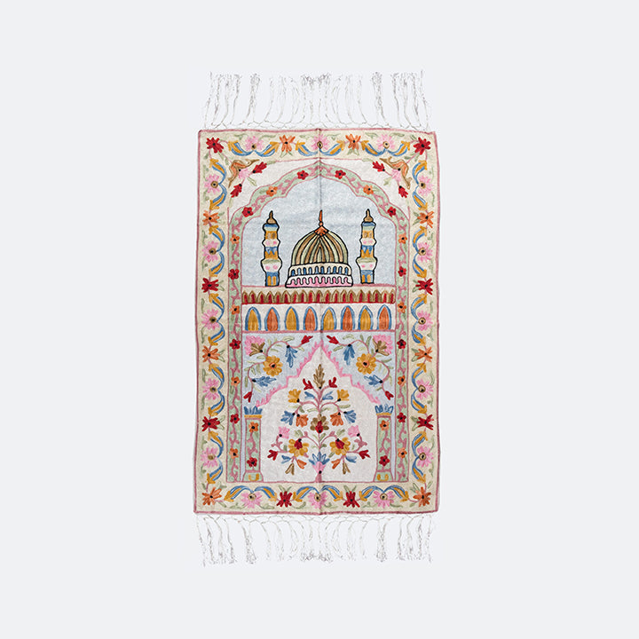 سجادة صلاة كشميري المطرزة - تصميم المسجد النبوي 10