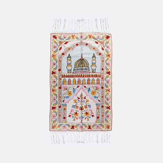 سجادة صلاة كشميري المطرزة - تصميم المسجد النبوي 10