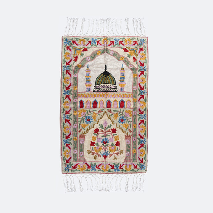 سجادة صلاة كشميري المطرزة - تصميم المسجد النبوي 7