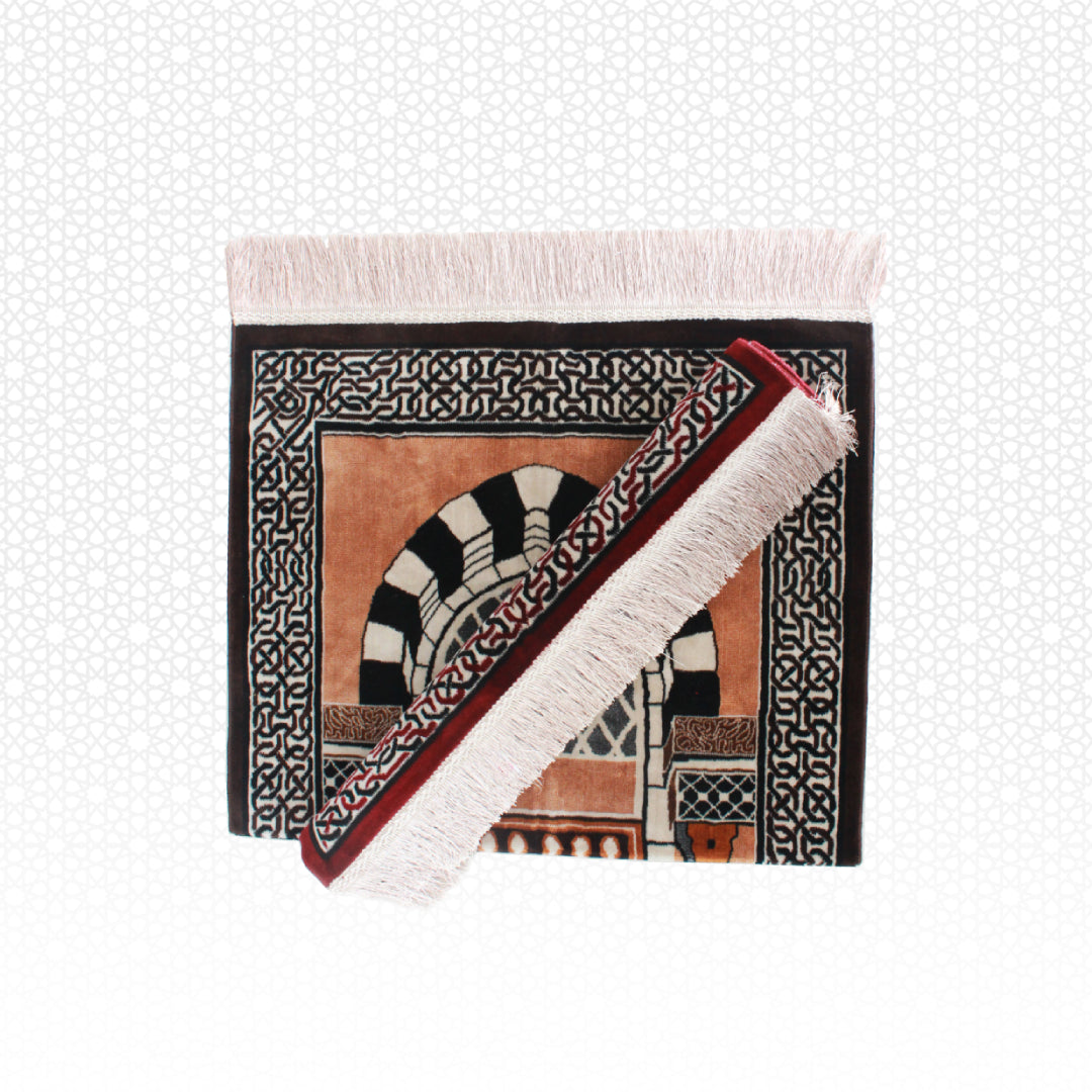 Al Haram Alnabawi Gate Prayer Mat Brown