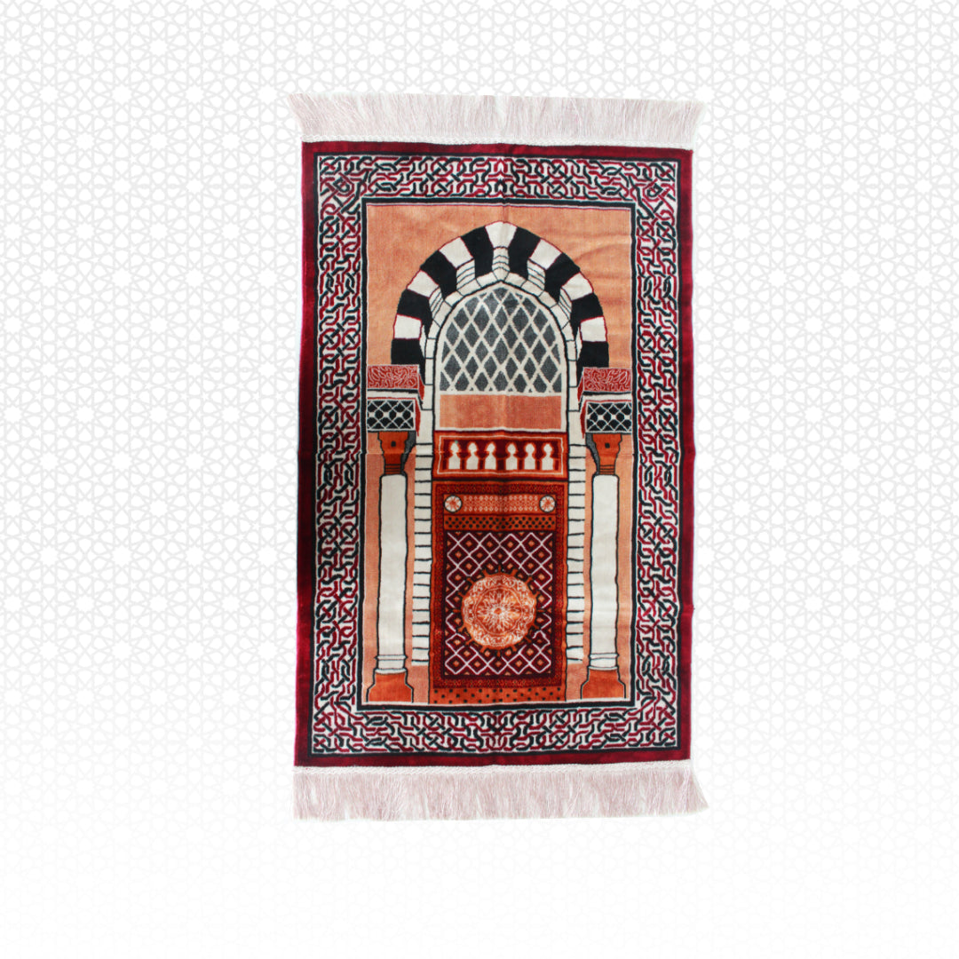 Al Haram Alnabawi Gate Prayer Mat Red