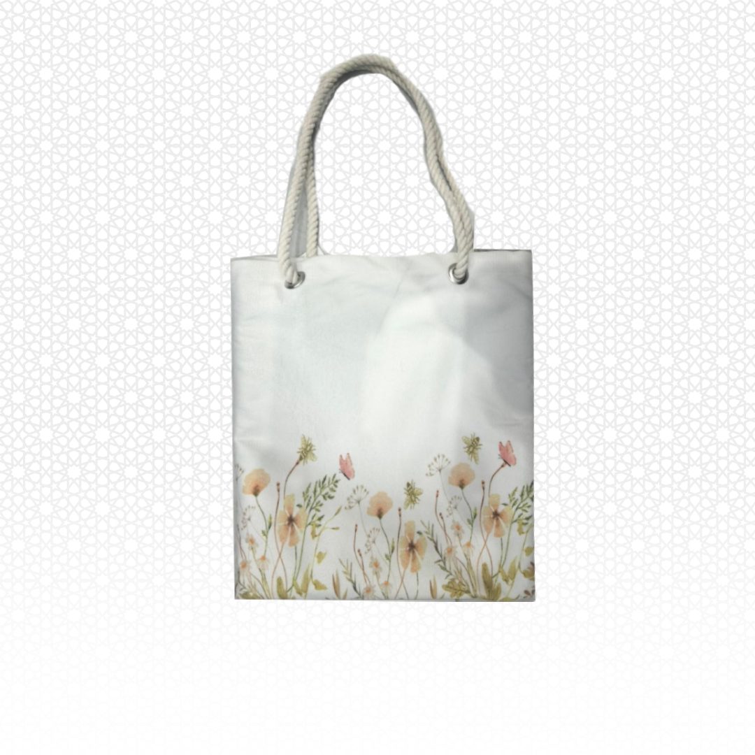 Flower Padded Prayer Mat with HandBag