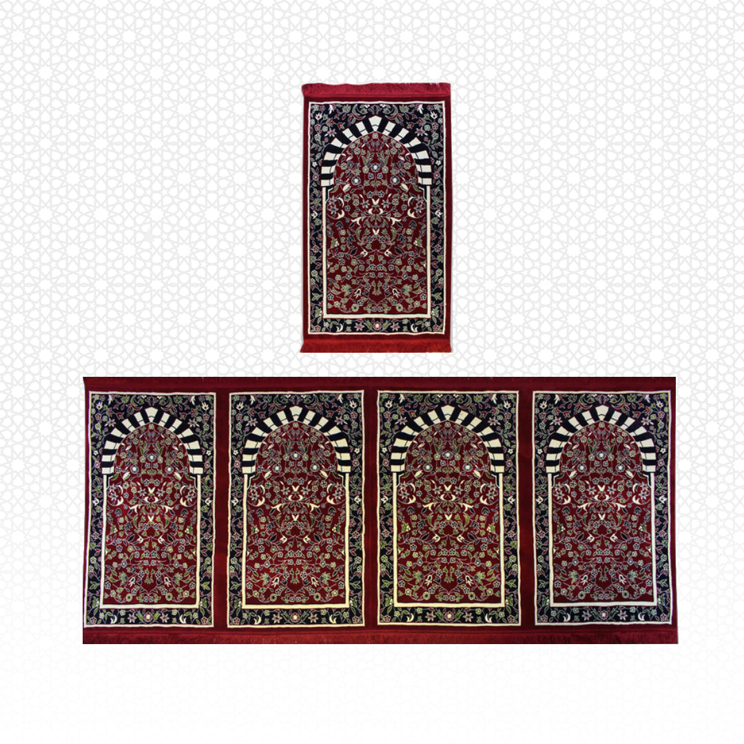 Al rwadha Al Mubarakah Musalla Set Red
