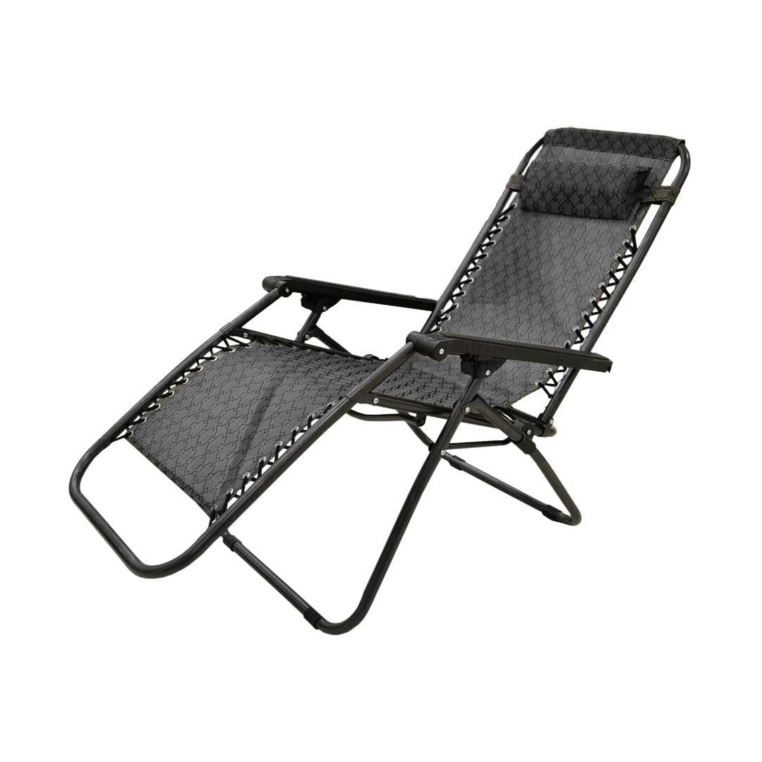 Outdoor Lounges Chair Foldable Black