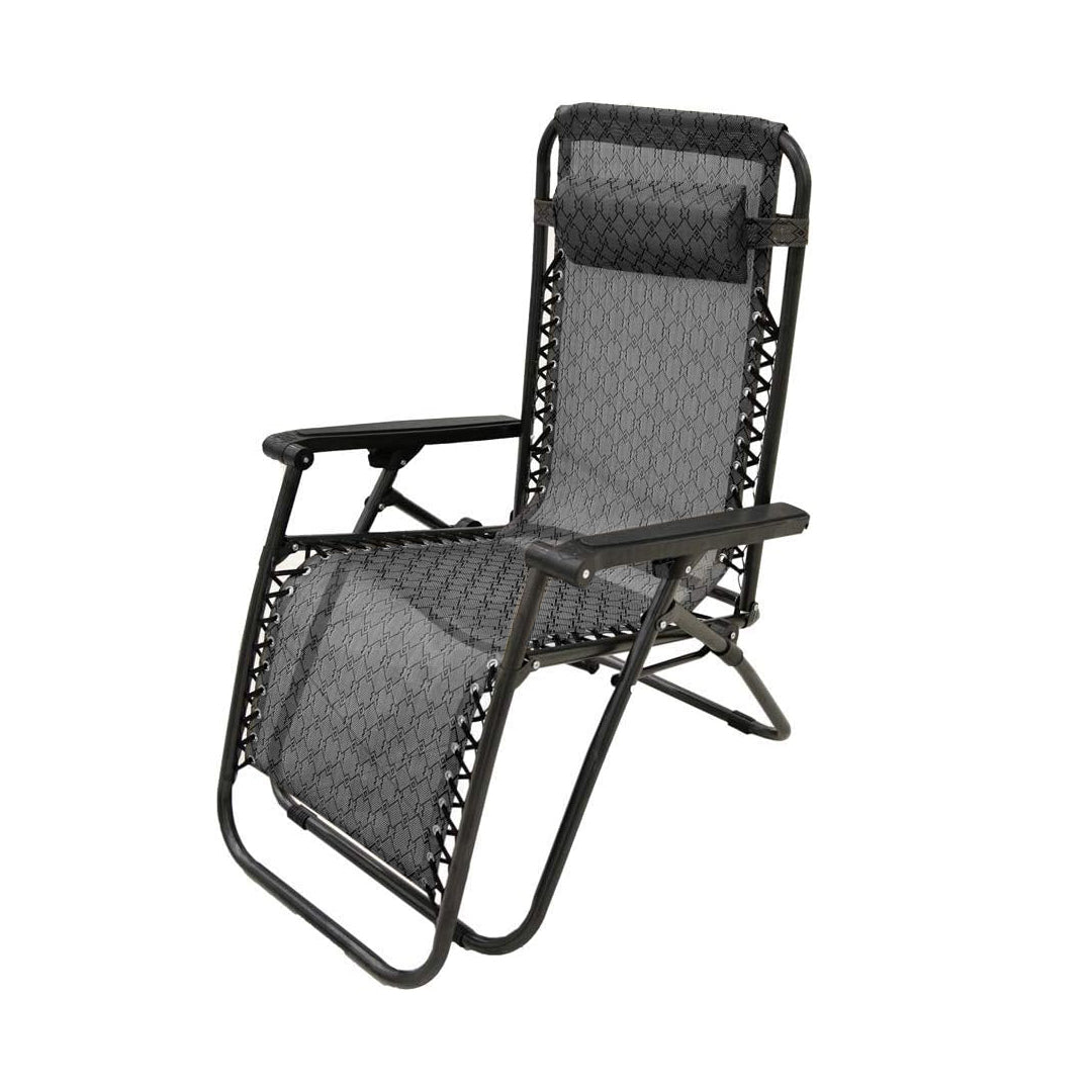 Outdoor Lounges Chair Foldable Black