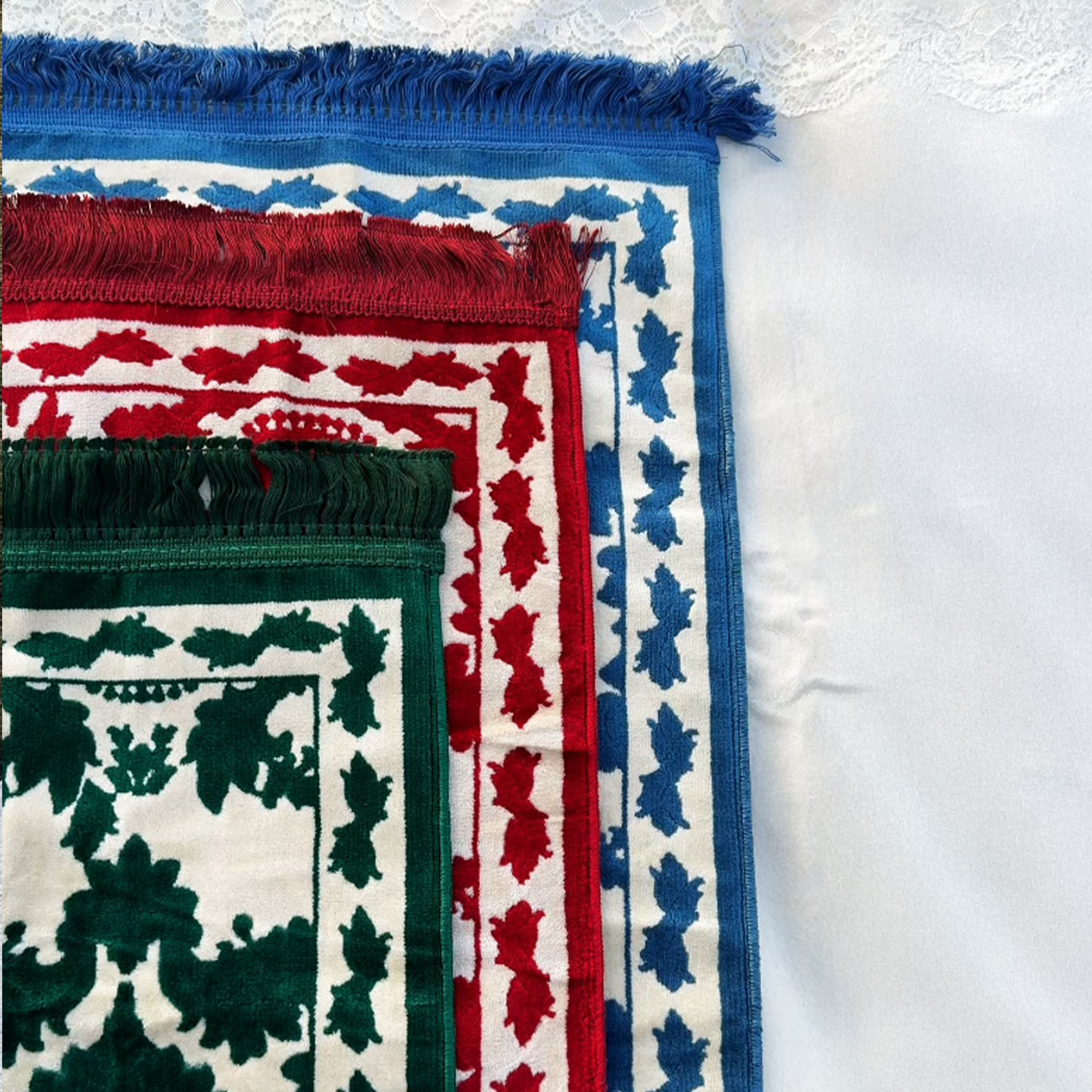 Al Turath Padded Prayer Mat Green with Handbag