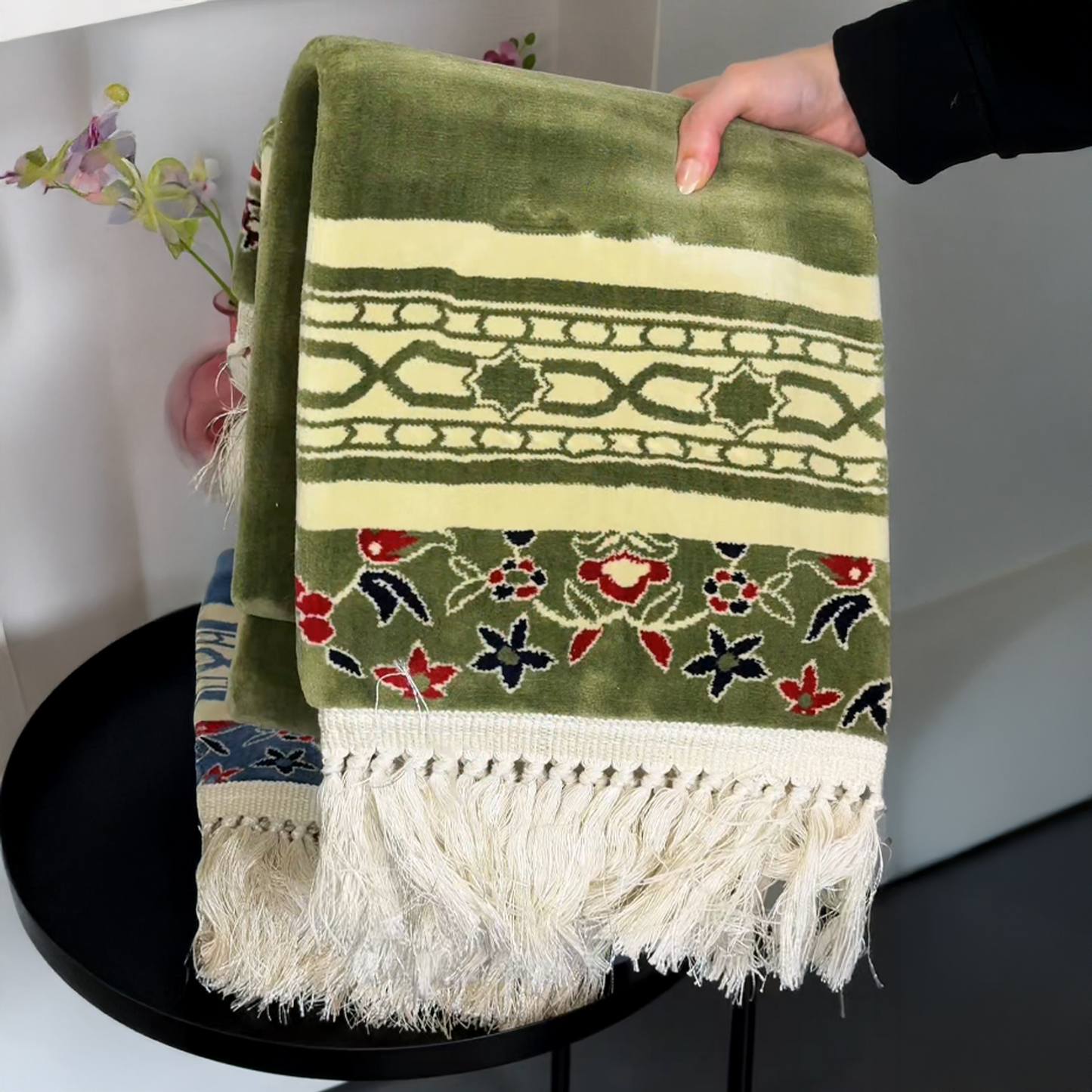 Al Imam Prayer Mat Green with Handbag