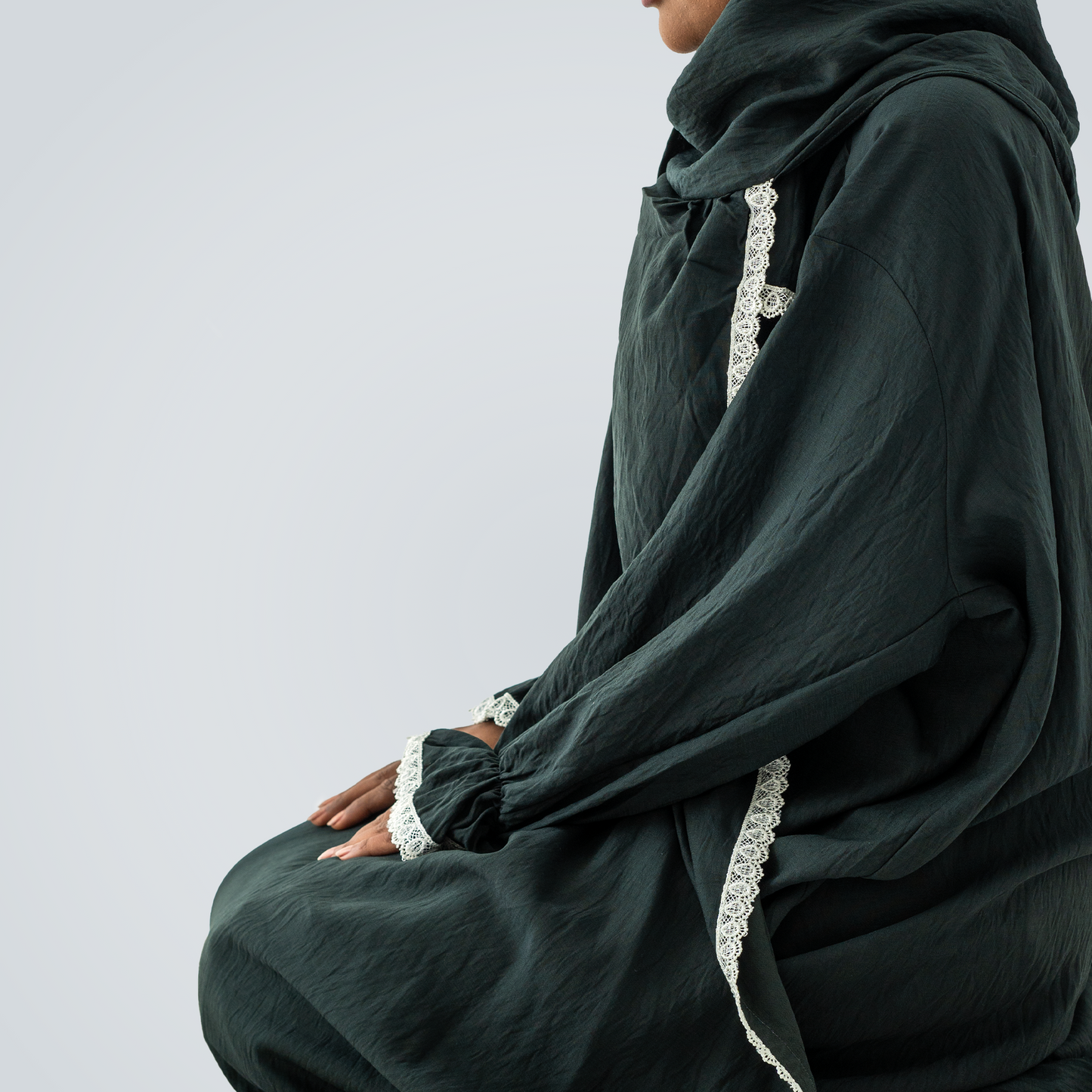 Open Prayer Dress Green