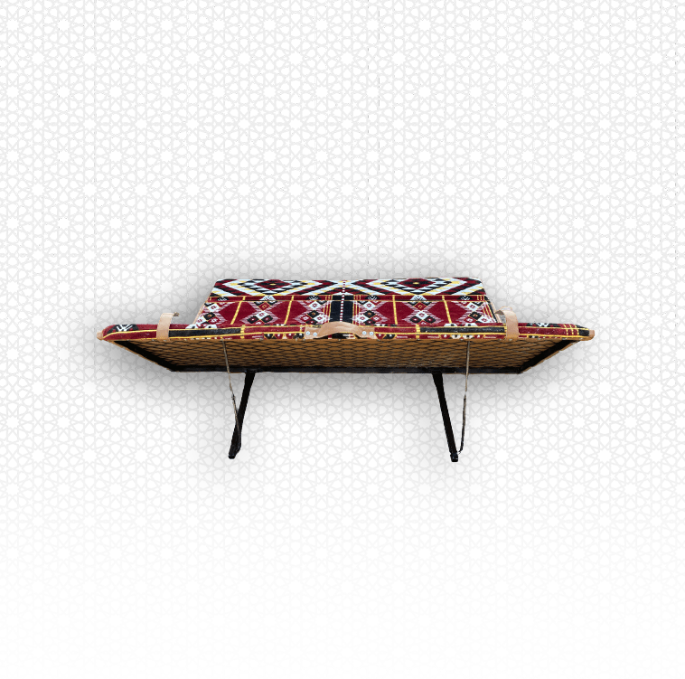 Floor Mattress With Backrest For Trips And Camping Red 2 - Nusuki SA