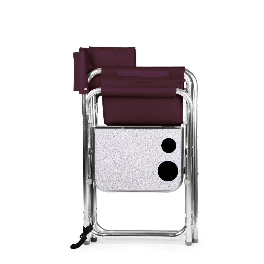 Foldable Chair with Side Table Maroon - Nusuki SA