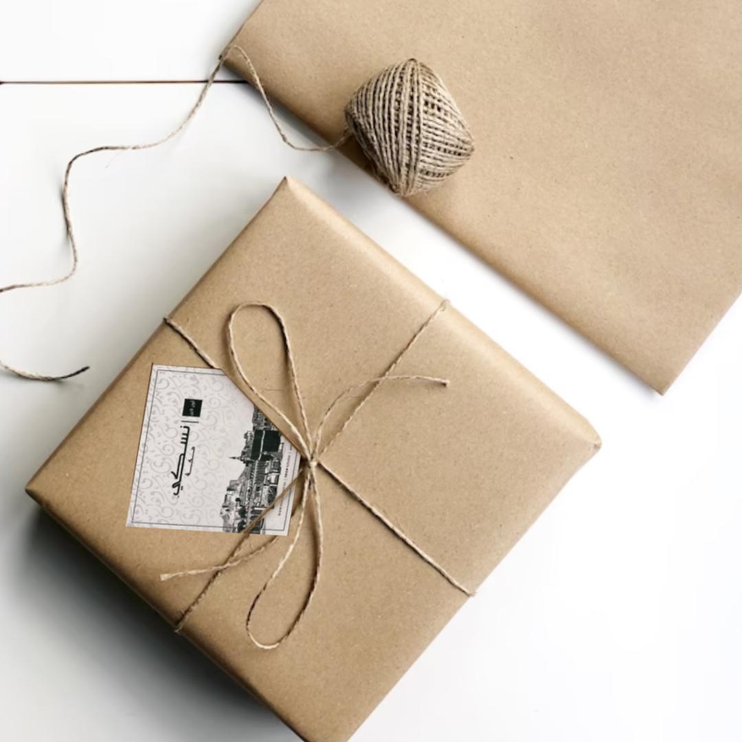 تغليف هدايا نسكي مع كارت اهداء