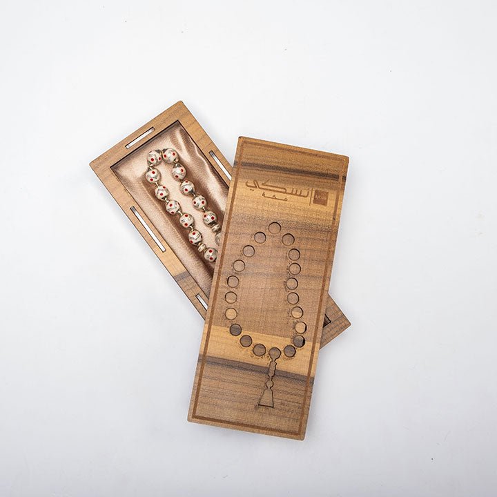 Ivory Prayer Beads with Silver Dots - Nusuki SA