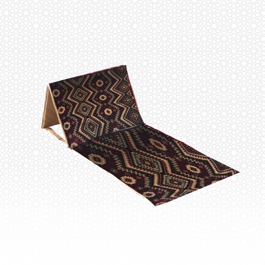Single Floor Mattress With Backrest For Trips And Camping Red - Nusuki SA