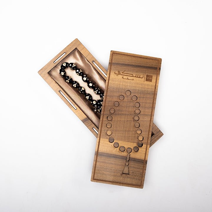 Yusur Prayer Beads with Circles of Silver and Ivory - Nusuki SA