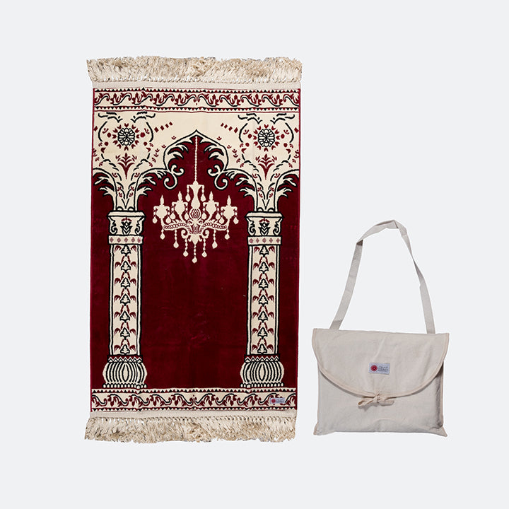 Anwar Al Aqsa Prayer Mat with Handbag