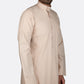 Classic Cotton Thobe Beige ( Zipper)