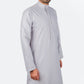 Modern Embroidery Thobe Zipper - Silver