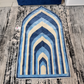 Al Noor Padded Prayer Mat Arched Blue with Handbag