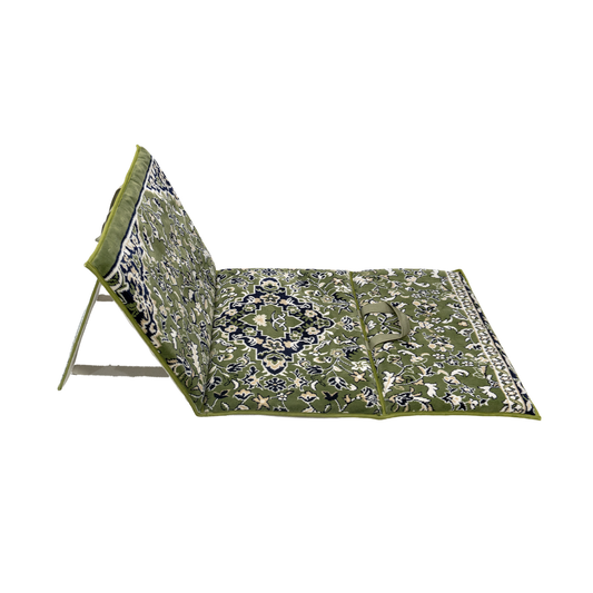 Foldable Prayer Mat Rawdat Al Haramain Green (M)