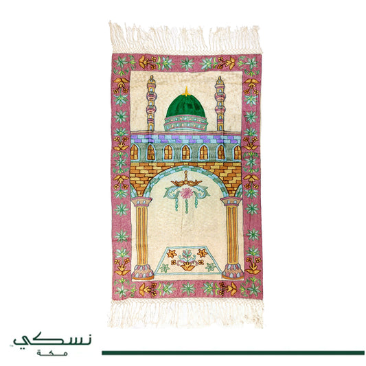 سجادة صلاة كشميري المطرزة - تصميم المسجد النبوي 2