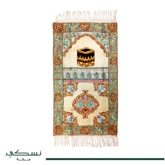 سجادة صلاة كشميري المطرزرة - تصميم الكعبة 8