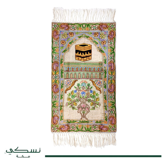 سجادة صلاة كشميري المطرزرة - تصميم الكعبة 9