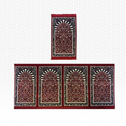 Al rawdha Al Mubarakah Musalla Set Red