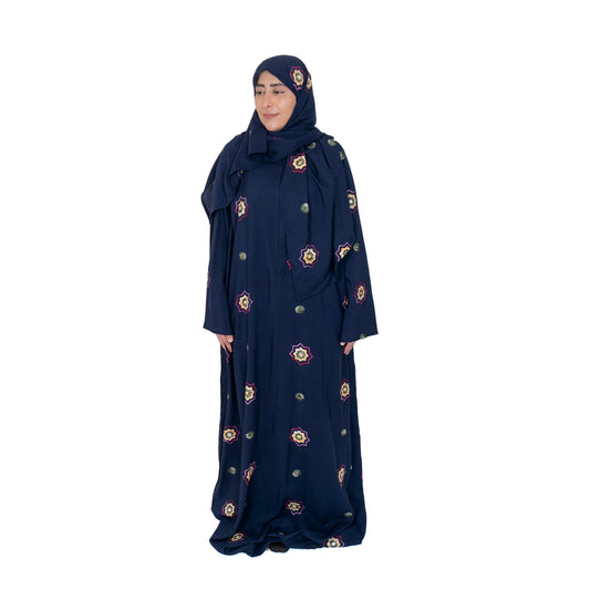 Salsabil Premium Prayer Dress – Navy Blue