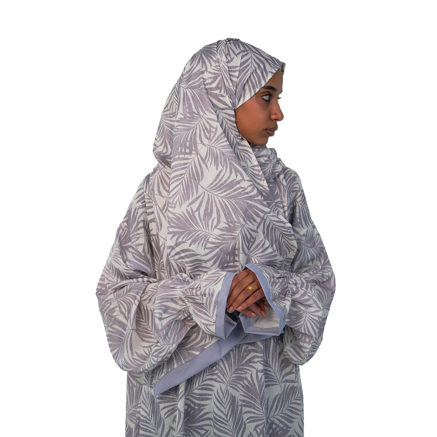 شرشف صلاة ريحان المشجّر – لون رمادي