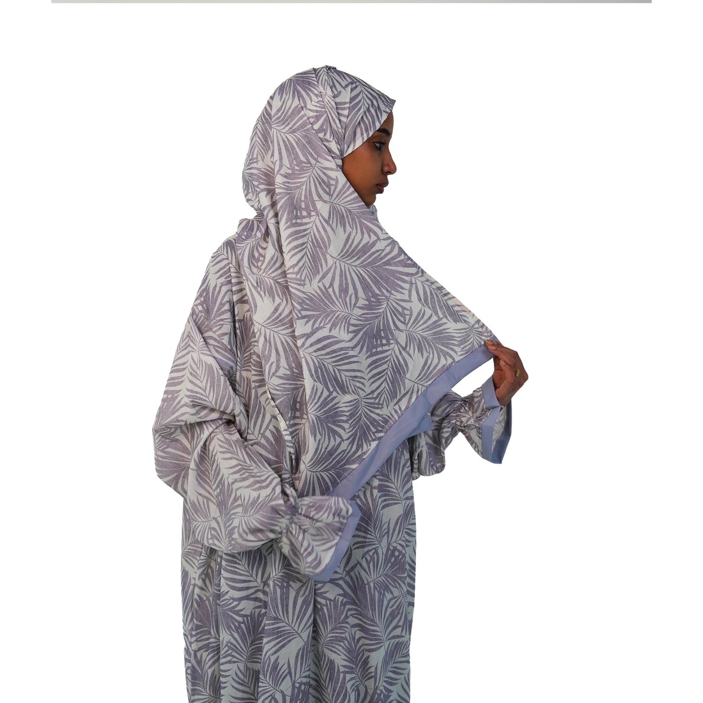 شرشف صلاة ريحان المشجّر – لون رمادي