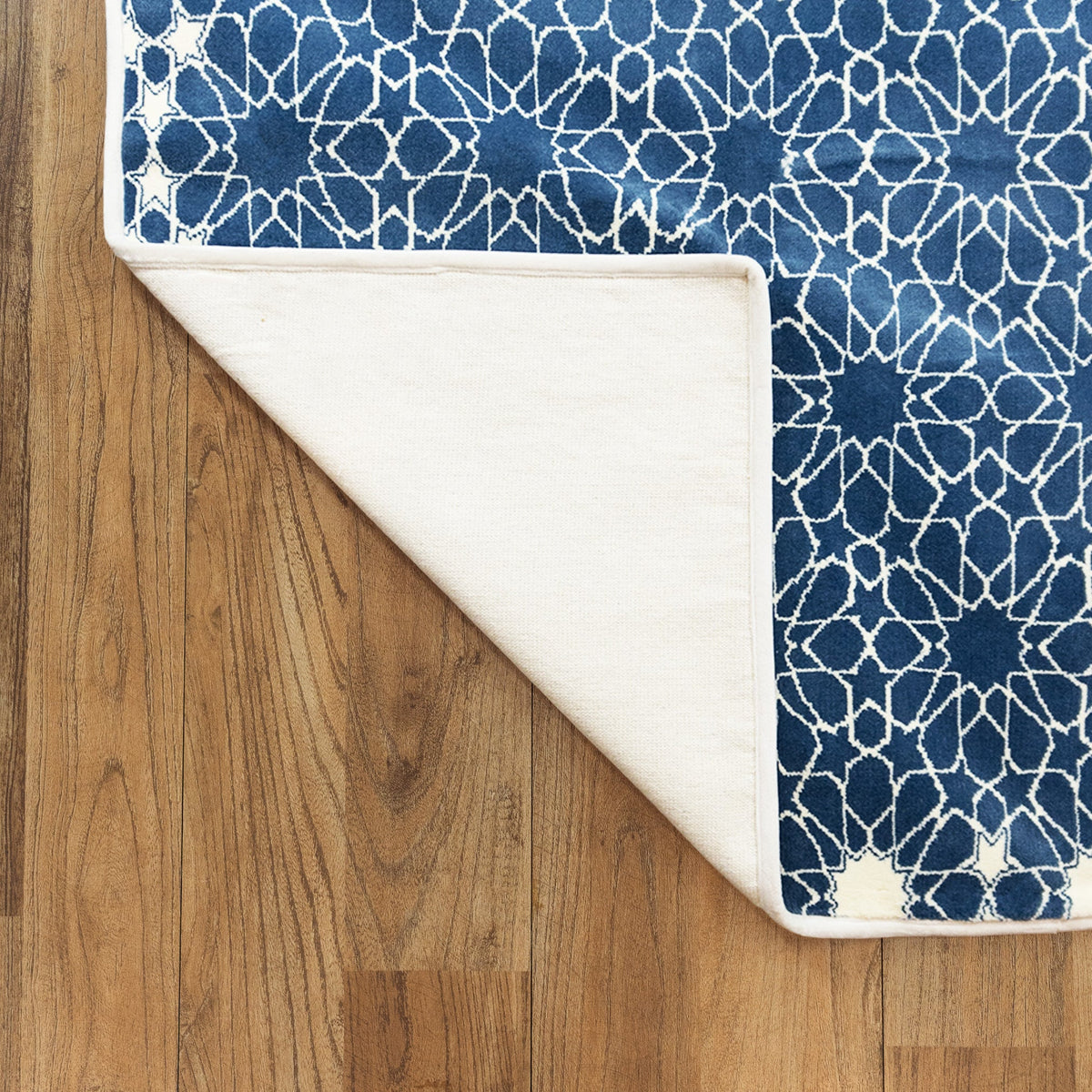 Al Andalusia Padded Prayer Mat Petroleum Blue with Handbag - Nusuki Saudi Arabia