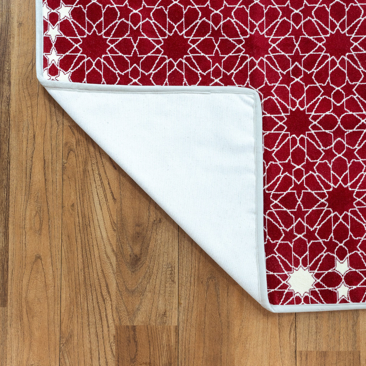 Al Andalusia Padded Prayer Mat Red with Handbag - Nusuki Saudi Arabia