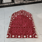 Al Andalusia Padded Prayer Mat Red with Handbag - Nusuki Saudi Arabia