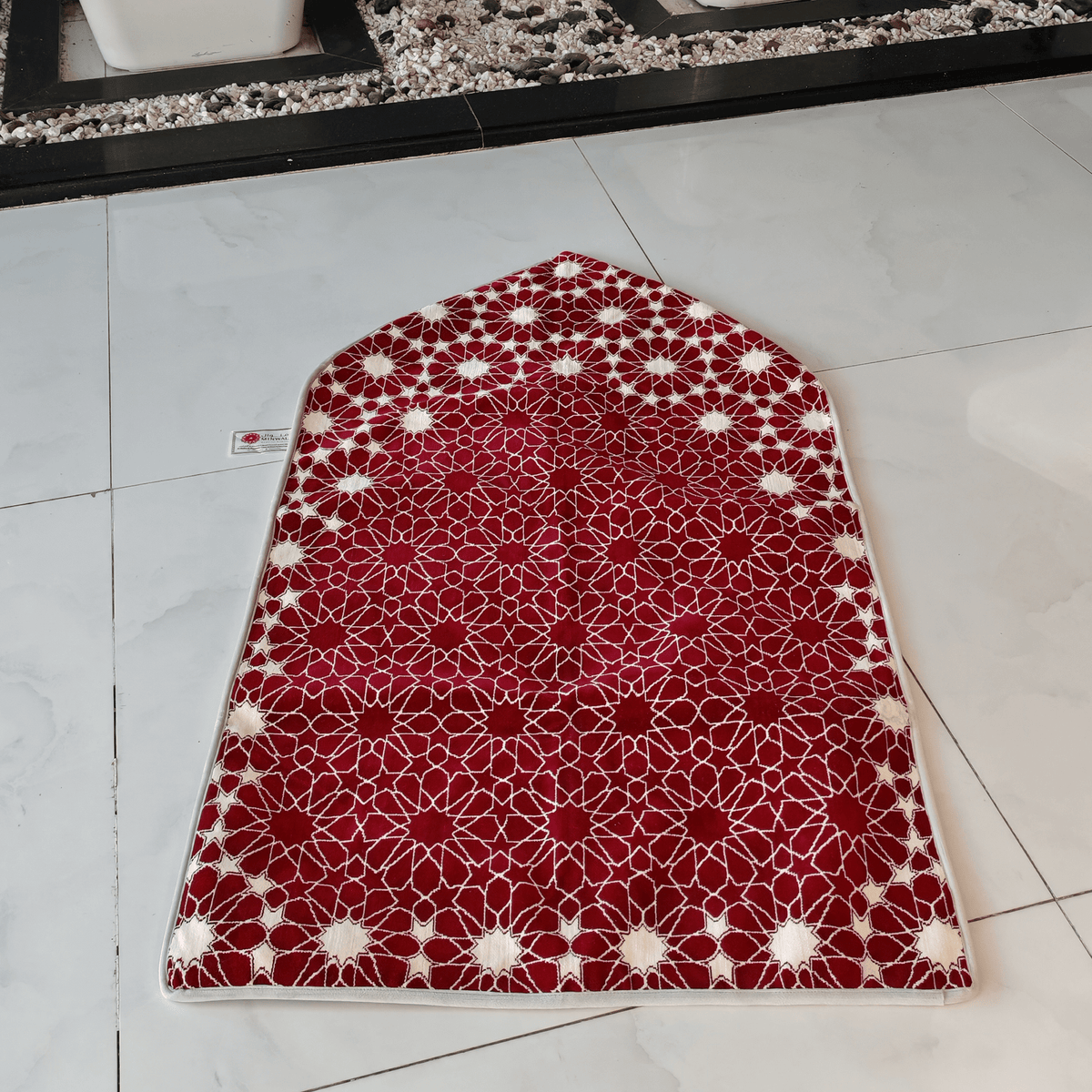 Al Andalusia Padded Prayer Mat Red with Handbag - Nusuki Saudi Arabia