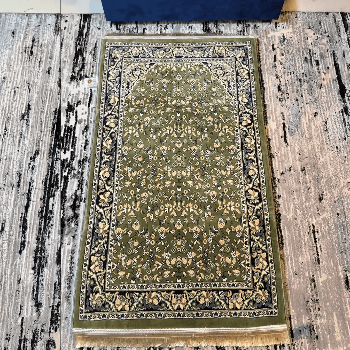 Al Haram Memory Foam Prayer Mat Green - Nusuki SA