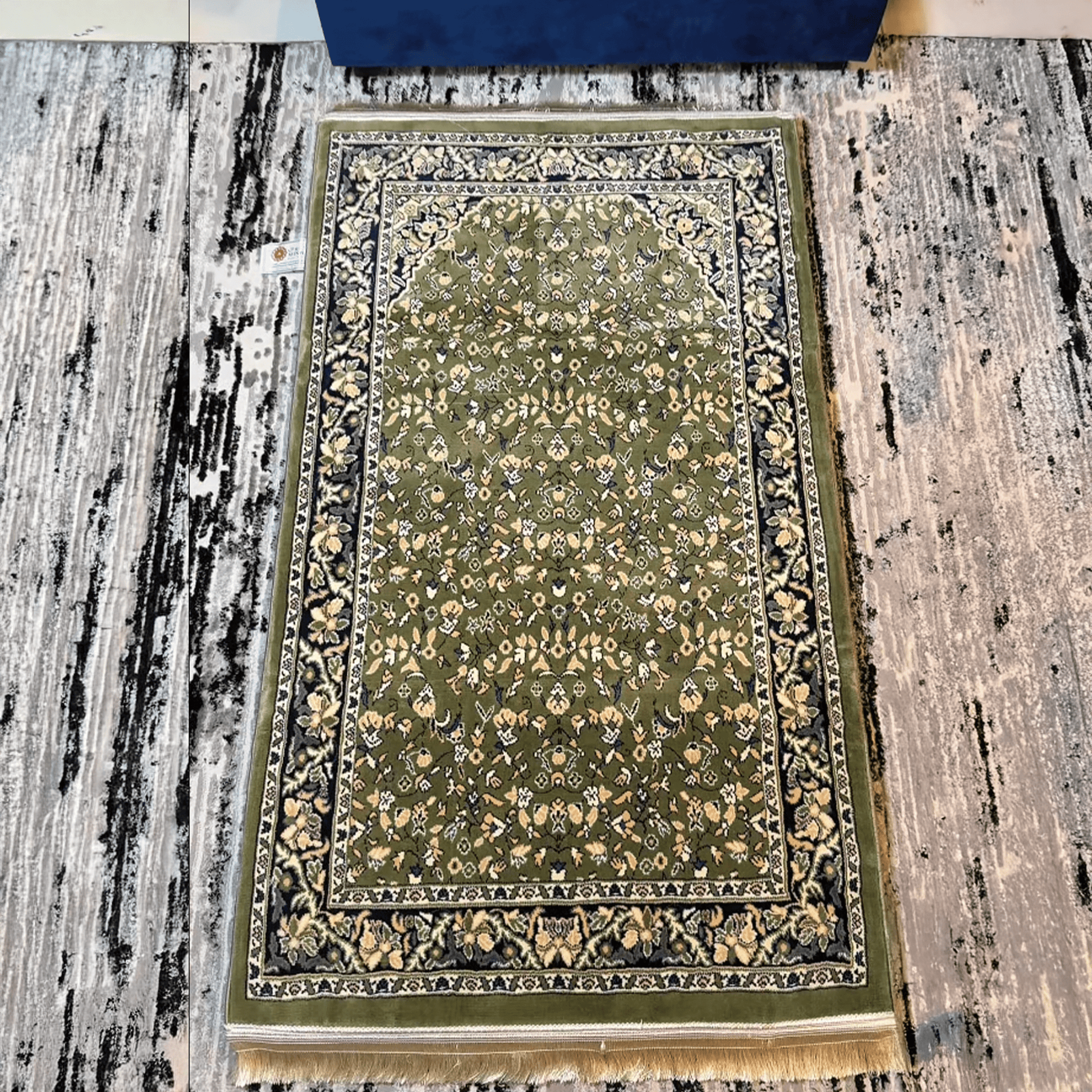 Al Haram Memory Foam Prayer Mat Green - Nusuki SA