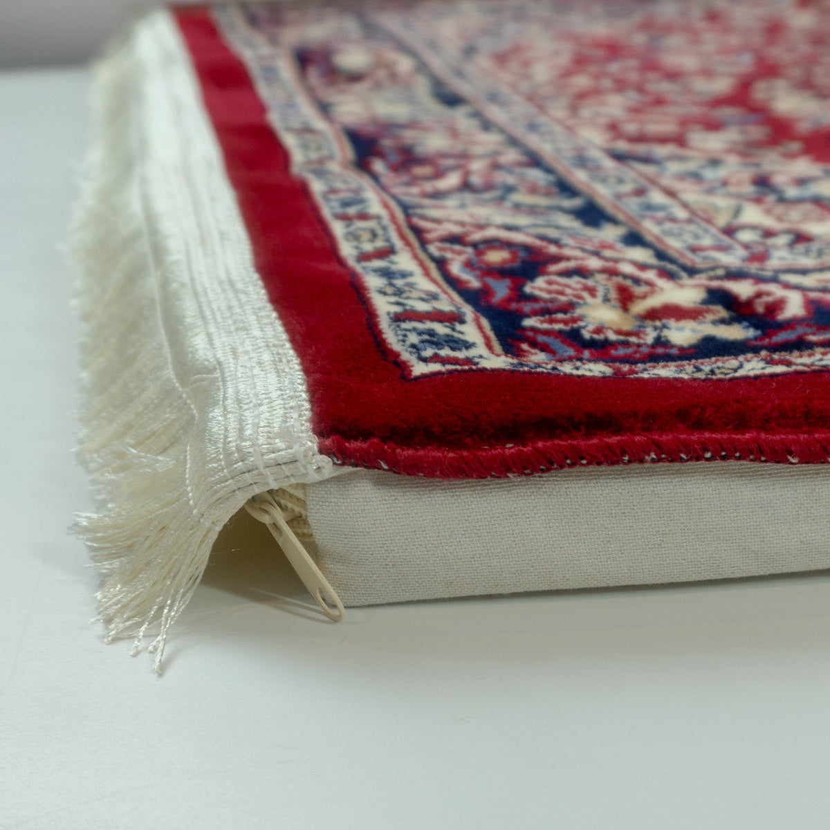 Al Haram Memory Foam Prayer Mat Red - Nusuki Saudi Arabia