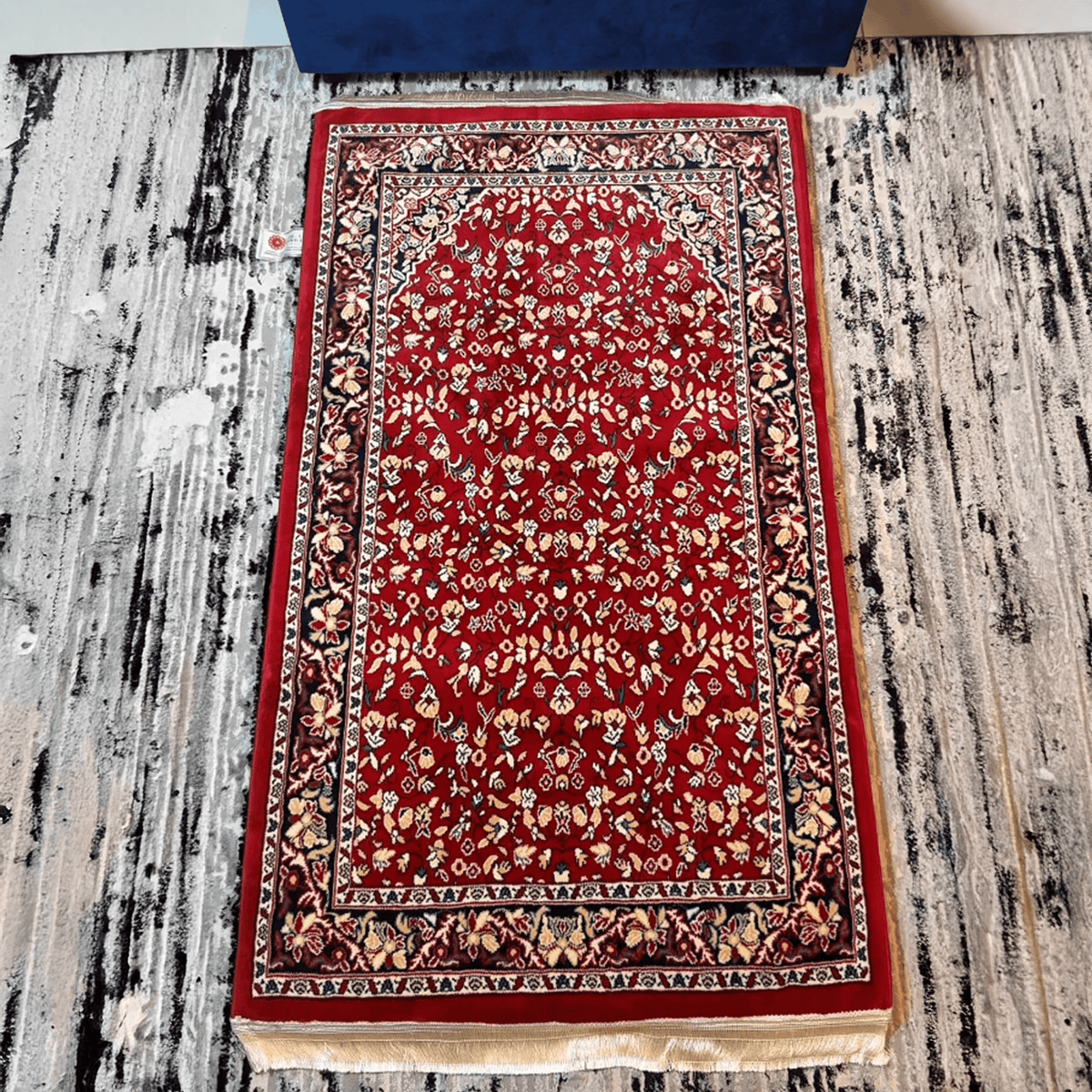 Al Haram Memory Foam Prayer Mat Red - Nusuki Saudi Arabia