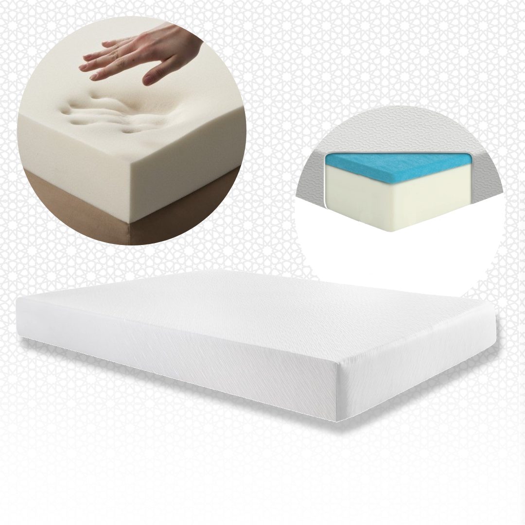 Al Imam Memory Foam Prayer Mat Blue - Nusuki SA