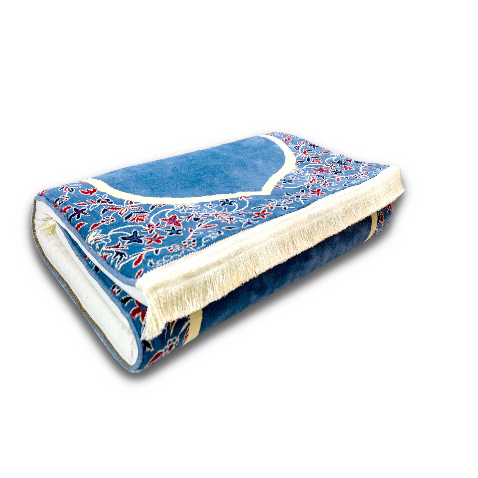 Al Imam Memory Foam Prayer Mat Blue - Nusuki SA
