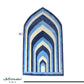 Al Noor Padded Prayer Mat Arched Blue with Handbag - Nusuki Saudi Arabia