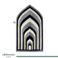 Al Noor Padded Prayer Mat Arched Grey with Handbag - Nusuki Saudi Arabia