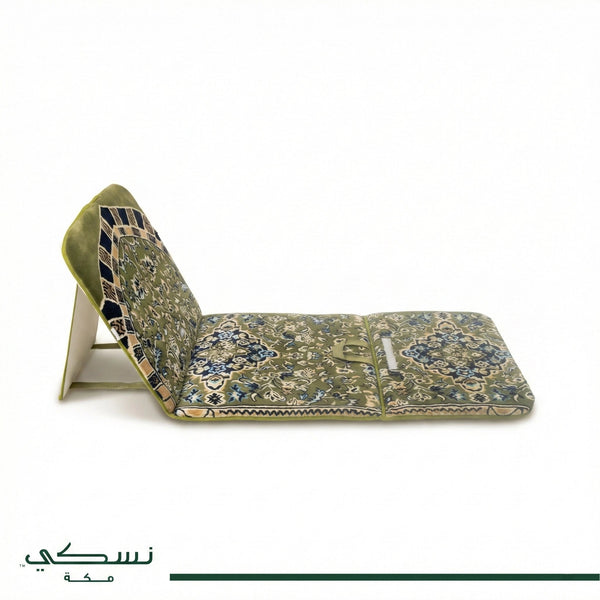 Al - Rawda Premium Foldable Prayer Mat (3 in 1) with Backrest - Nusuki SA