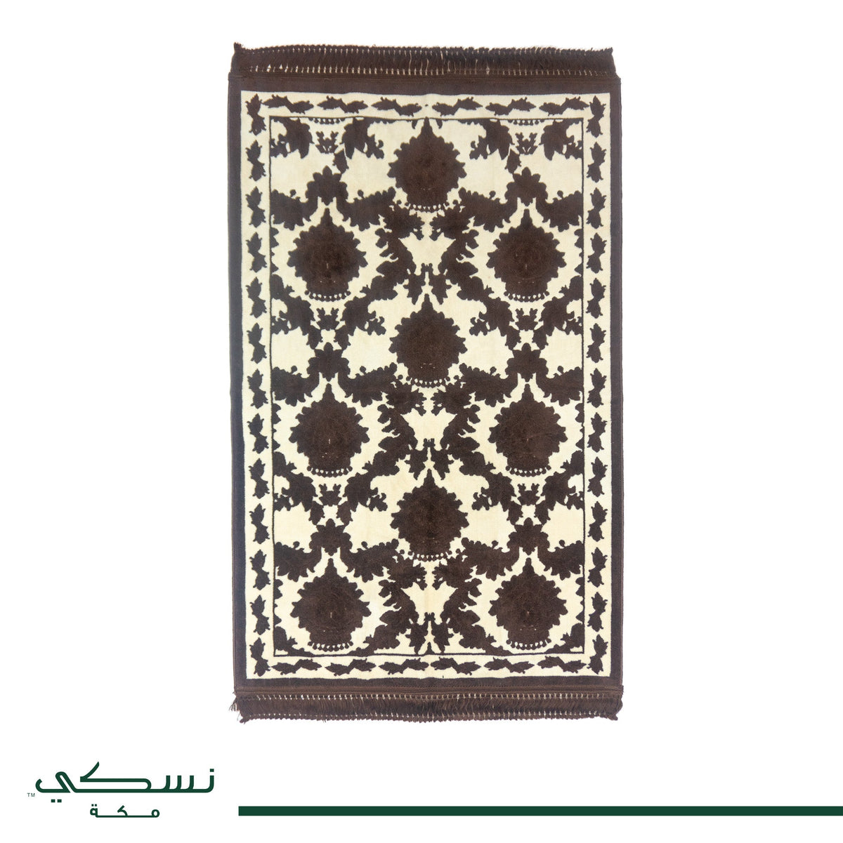 Al Turath Padded Prayer Mat Brown with Handbag - Nusuki Saudi Arabia